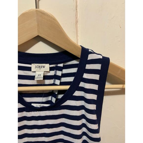 J. Crew navy blue and white striped dress. maxi NWT size XS nautical - Picture 3 of 9